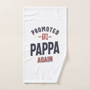 Toalha De Mão Promovido a Pappa novamente Pai avô