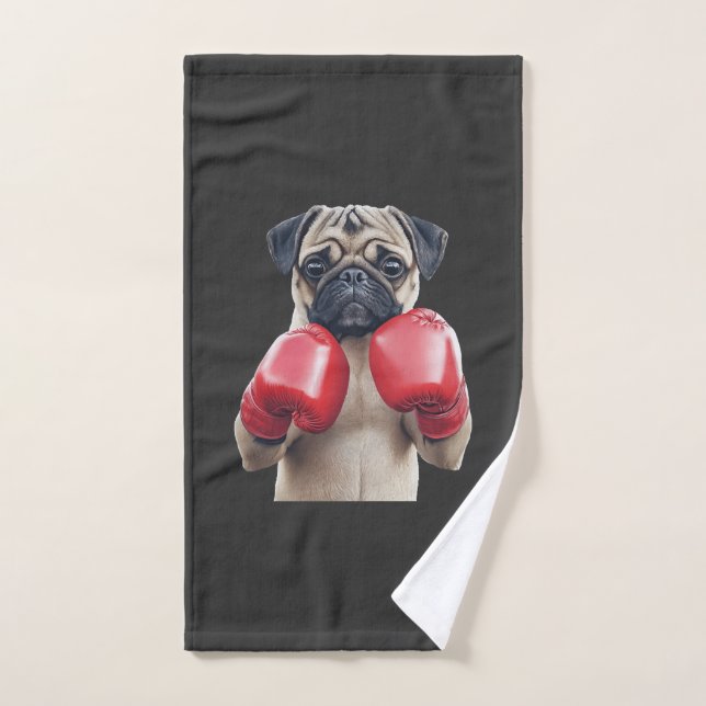 Toalha De Mão Pug    (Toalha de mão)