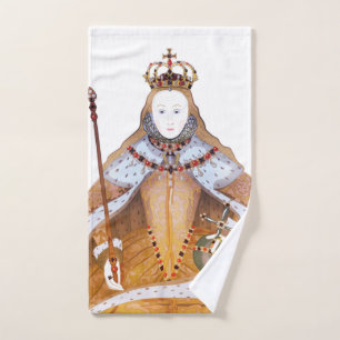 Toalha De Mão Rainha Elizabeth I - ilustração histórica