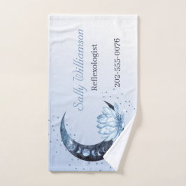 Toalha De Mão Reflexologia Lâmpada Azul Lótus