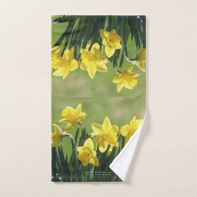Toalha De Mão Rei dourado Alfred Daffodils, primavera (Toalha de mão)