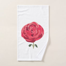 Toalha De Mão Rosa vermelha Flor Rosa vermelha Floral