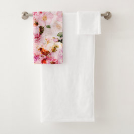 Toalha De Mão Rosas Bonito de Cor de Água Rosa Cor de Lâmpada Ci