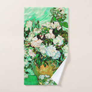Toalha De Mão Rosas de Vintage Vincent Van Gogh (1890)
