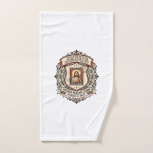 Toalha De Mão Selo Postal Vintage Jesus Selo Postal Vintage Jesu