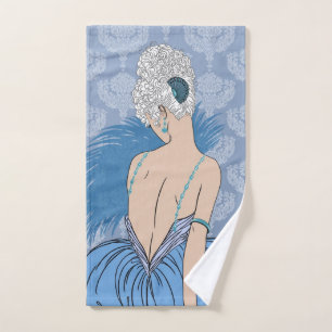 Toalha De Mão Senhora com damasco - BIANCA do art deco: