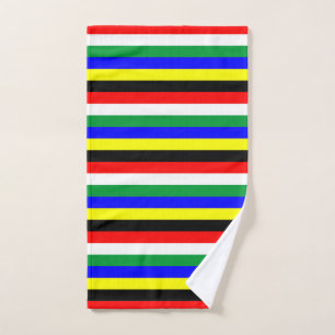 Toalha De Mão Símbolo de faixas de bandeira da África do Sul