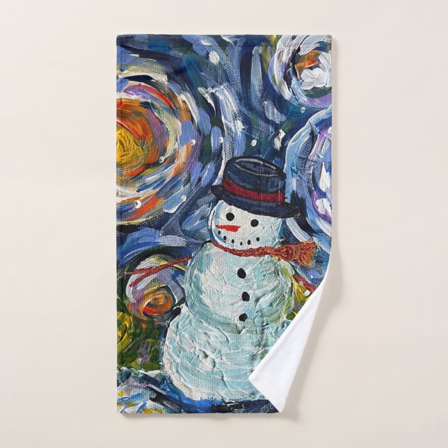 Toalha De Mão Snowman Hand Towel (Toalha de mão)