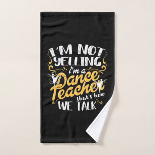 Toalha De Mão Sou Professora De Dança