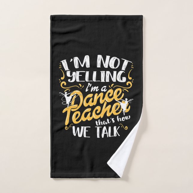 Toalha De Mão Sou Professora De Dança (Toalha de mão)