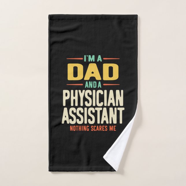 Toalha De Mão Sou um Pai e um Assistente Médico (Toalha de mão)