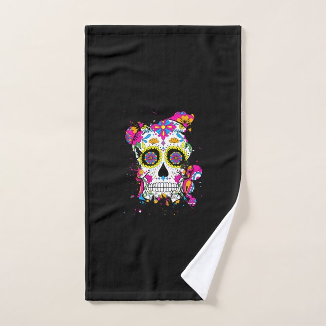 Toalha De Mão Sugar Skull Art (Toalha de mão)