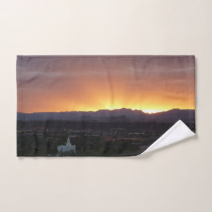 Toalha De Mão Sunrise sobre Ruas. George Utah Landscape