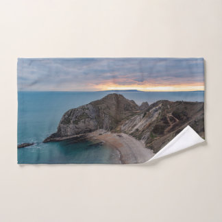 Toalha De Mão Sunset at Jurrasic Coast, England, UK