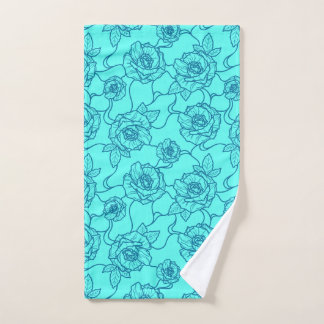 Toalha De Mão Sussurros de Rosa, Padrão Floral Elegante de Arte