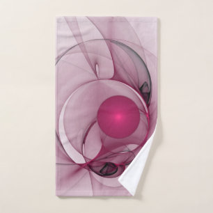 Toalha De Mão Swing Fractal, Abstrato moderna, Arte Rosa Berry
