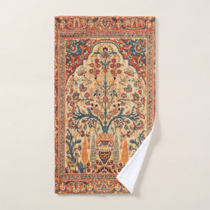Toalha De Mão Tabriz Tree of Life Persian Rug Impressão