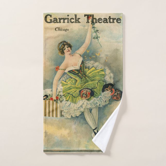 Toalha De Mão Teatro de Garrick Thespian Garrick, Chicago, 1910 (Toalha de mão)