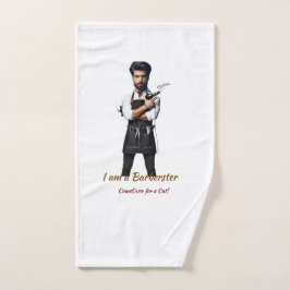 Toalha De Mão tema Toel Barber personalizável