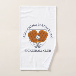 Toalha De Mão Tênis de Pickleball Branco Personalizado Clube de