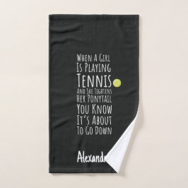 Toalha De Mão Tennis Gifts For Teen Girls Funny Player Sports