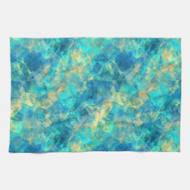 Toalha De Mão Textura turquesa amassada