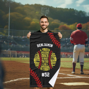 Toalha De Mão treinador surpreendente do softball