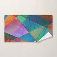 Triângulos modernos e coloridos, formas trapezoide