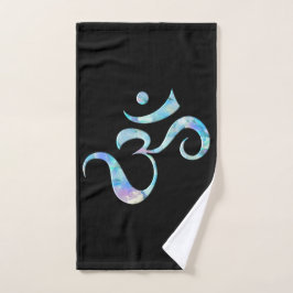 Toalha De Mão Turquoise Marbled Om