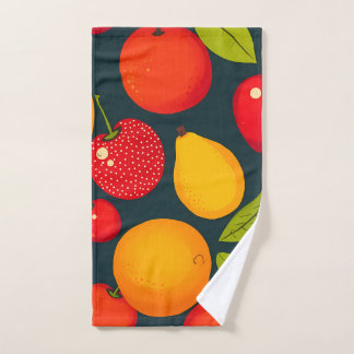 Toalha De Mão Two Vibrant Sunflowers with Lush Green Leaves