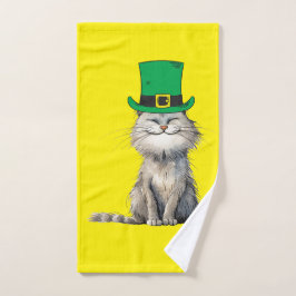 Toalha De Mão Um gato irlandês feliz