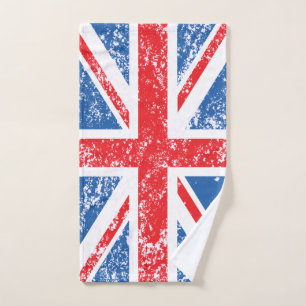 Toalha De Mão Union Jack afligido/bandeira