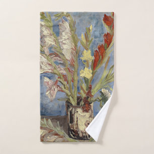Toalha De Mão Van Gogh Vase com Gladíolos e Astras da China