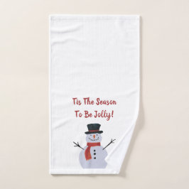 Toalha De Mão Vermelho com branco