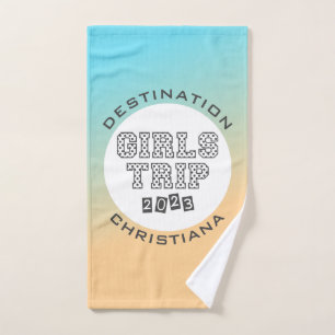 Toalha De Mão Viagem de Meninas 2023 Gradiente Tropical Personal