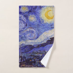 Toalha De Mão Vincent Van Gogh Starry Night Vintage Fine Art