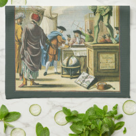 Toalha De Mão Vintage Barroco Era Atlas Frontispece Mundo