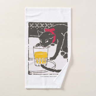 Toalha De Mão Vintage Japanese Beer Cat Art Goyo Retro