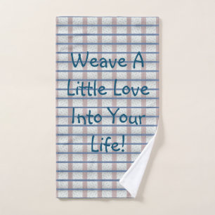 Toalha De Mão Weave Love