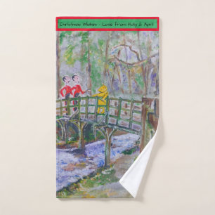 Toalha De Mão Winnie The Pooh Towel - Personalização De Natal