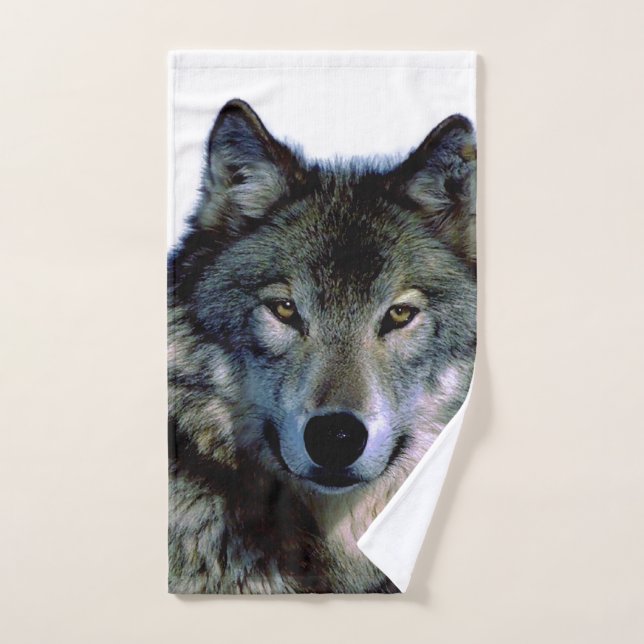 Toalha De Mão Wolf Portrait (Toalha de mão)