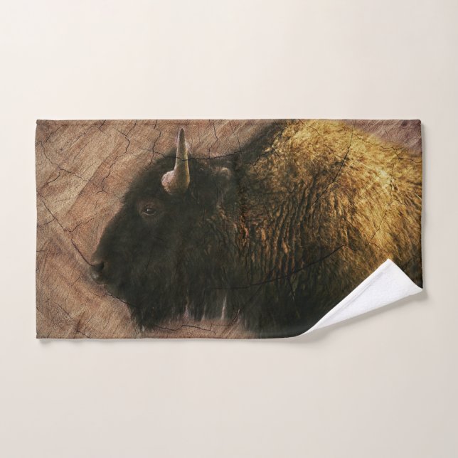 Toalha De Mão Wood Bison Buffalo (Toalha de mão)