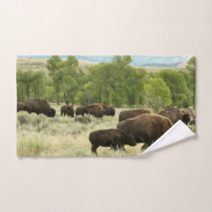 Toalha De Mão Wyoming Bison Nature