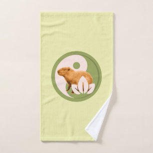Toalha De Mão Zen Capybara Yin Yang