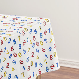 Toalha De Mesa 123 Números Vermelho Amarelo Azul