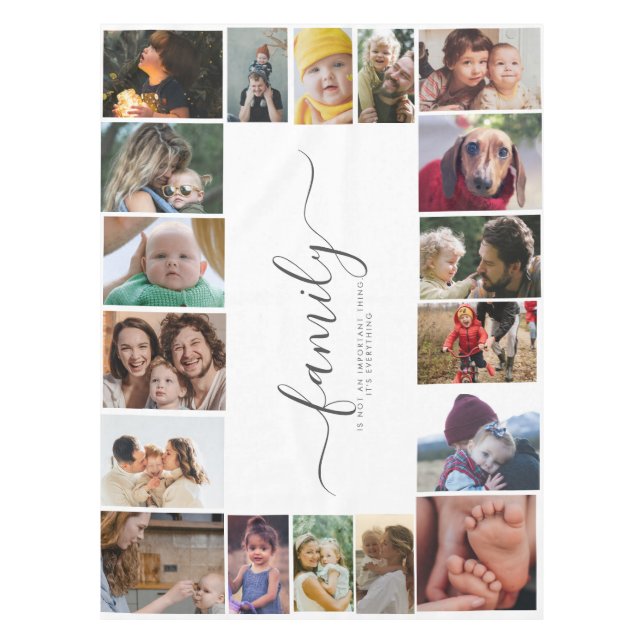 Toalha De Mesa 18 Memória de Amor da Família de Faixas Fotográfic (Frente)