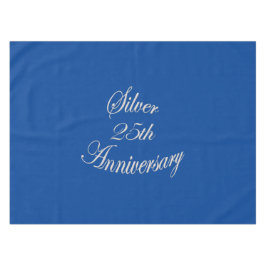 Toalha De Mesa 25o Tablecloth de prata do aniversário