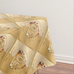 Toalha De Mesa 50º Aniversário Dourado Ochre Tablecloth<br><div class="desc">Tentando encontrar a toalha única do 50º aniversário de casamento com um toque do romântico? Então talvez meu design de coração original de ouro e ocre,  impresso nas toalhas personalizadas de Zazzle,  seja o presente que você está procurando!</div>
