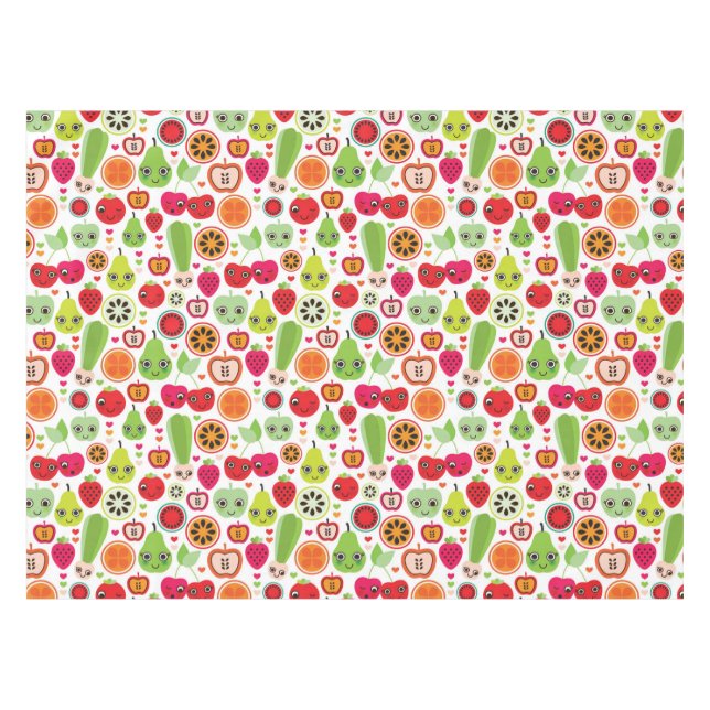 Toalha De Mesa a fruta caçoa a maçã da ilustração (Frente (Horizontal))