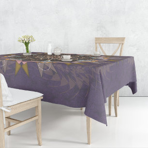 Toalha De Mesa A refração de púrpura de linha empilhada
